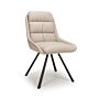 Arnhem Swivel Leather Effect Cream Dining Chair