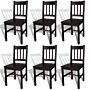 Vidaxl Dining Chairs 6 Pcs Dark Brown Pinewood