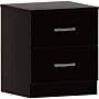 Riano 2 Drawer Bedside Chest, Black