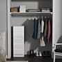 Milan 5 Drawer Bedside Cabinet In White