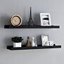 Vidaxl Picture Frame Ledge Shelves 2 Pcs Black 80x9x3 Cm Mdf