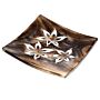 Mango Wood Square Carved Flowers Ashcatcher Incense Sticks Burner