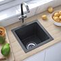 Vidaxl Handmade Kitchen Sink Black Stainless Steel