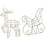 Outdoor Led Decoration Silver Metal Sleigh Reindeer Seasonal Home Décor With Lights