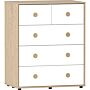 Junior Vida Neptune 5 Drawer Chest, White & Oak