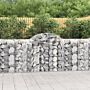 Vidaxl Arched Gabion Baskets 5 Pcs 200x50x100/120 Cm Galvanised Iron