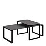 Katrine Ceramic Coffee Table Set In Black