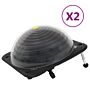 Vidaxl Solar Pool Heaters 2 Pcs 75x75x36 Cm Hdpe Aluminium