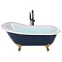 Bath Blue And Gold Sanitary Acrylic 150 X 77 Cm Freestanding Clawfoot Tub