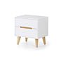 Alicia 2 Drawer Bedside White