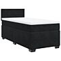 Vidaxl Box Spring Bed With Mattress Black 90x190 Cm Velvet