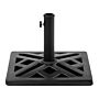 Parasol Base Black Concrete 17 Kg Square Outdoor Umbrella Stand