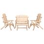 Vidaxl 4 Piece Garden Lounge Set Solid Wood Spruce