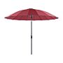 Market Garden Parasol Dark Red Fabric Aluminium Pole ⌀ 255 Cm Modern Octagonal Outdoor Umbrella Crank Mechanism Tilting Uv Resistant