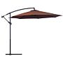 Outsunny 3 M Hanging Umbrella Parasol-coffee