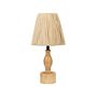 Table Lamp Light Oak Wood Base Paper Natural Shade Bedside Table Light