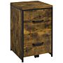 Vinsetto 70cm Filing Cabinet W/ 2 Drawers, Hanging File Folder, Vertical Home Office Organizer For A4 Letter Size, Rustic Brown