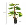 Homcom Artificial Tree, Tropical Palm Tree, Fake Decorative Plant In Nursery Pot For Décor, 135cm