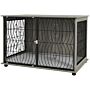 Pawhut 44.5" Indoor Dog Crate Furniture End Table W/ Plush Washable Cushion, Lockable Door, For Extra Large Size Dogs