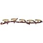 Candleholder Brown With Gold Metal 5 Candle Spots Rustic Tealight Festive