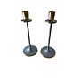 Glossy Grey Irina Candlestick, Set Of 2, 26cm