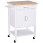 Homcom Kitchen Island W/ Drawer-white/oak Colour