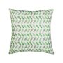 Decorative Cushion Green And White Geometric Print Square 45 X 45 Cm Modern Décor Accessories