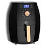 Homcom Digital Air Fryer 1700w 5.5l With Rapid Air Circulation System Adjustable Temperature 60 Min Timer For Healthy Oil Free Low Fat