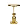 Side Table Gold Metal 29 X 29 X 49 Cm Accent Pineapple End Table