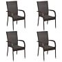 Vidaxl 5 Piece Garden Dining Set Brown