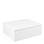 Avignon Square Bedside Table With 1 Drawer In White