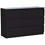 Denver 6 Drawer Chest, Black