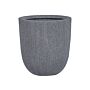 Plant Pot Grey Polyresin Tall Flower Planter 33 X Ø 31 Cm Modern Minimalistic