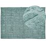 Area Rug Mint Cotton 160 X 230 Cm Geometric Pattern Hand Tufted Shaggy Woven