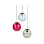 Pendant Lamp Multicolour Metal Iron Glass Hanging Light Modern Glam Lighting