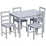 Yorkshire 4 Seater Dining Set, Grey