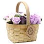 Large Lilac Bouquet In Wicker Basket