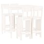 Vidaxl 5 Piece Garden Bar Set White Solid Wood Pine