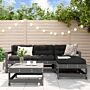 Vidaxl 5 Piece Garden Lounge Set Grey Solid Wood Pine