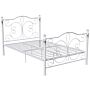 Chicago Small Double Metal Bed, White