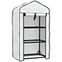 Outsunny Three-tier Mini Greenhouse - White | Aosom Uk