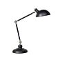 Desk Lamp Black Metal 80h Cm Adjustable Arm Table Lamp