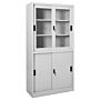 Vidaxl Office Cabinet With Sliding Door Light Grey 90x40x180 Cm Steel