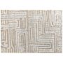 Area Rug Beige Polyester 160 X 230 Cm Geometric Pattern Solid Colour Modern Minimalistic Living Room Rug