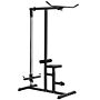 Homcom Power Tower Adjustable Pulldown Machine, Dip Station Stand Weighted Ab Crunches Workout Abdominal Exercise For Home Gym Tower Body Building