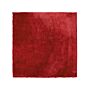 Shaggy Area Rug Red Cotton Polyester Blend 200 X 200 Cm Fluffy Dense Pile