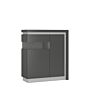 Lyon 2 Door Designer Cabinet (lh) In Platinum/light Grey Gloss