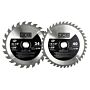 Jcb 2 Piece 165mm Tct Wood Saw Blade Set | Jcb-tct-2pc