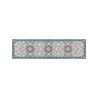 Runner Rug Beige And Blue Polyester 80 X 300 Cm Oriental Pattern Anti-slip Bottom