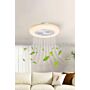 Round Acrylic Ceiling Fan With Led Light